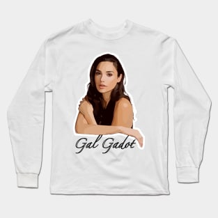 Gal Gadot Vector Art Long Sleeve T-Shirt